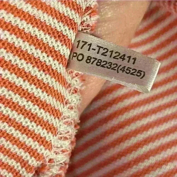 Tommy Bahama Men’s Polo Colors Orange and White Stripes Size XL - Picture 7 of 10